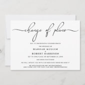 延期計画の変更白黒 案内状 (正面)