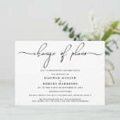 延期計画の変更白黒 案内状 (スタンド正面)