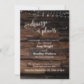 延期計素朴画の変更結婚について 招待状 (正面)