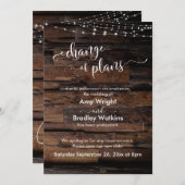 延期計素朴画の変更結婚について 招待状 (正面/裏面)