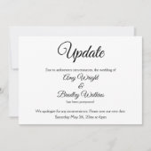 「延期」エレガントな結婚式延期のお知らせ 招待状 (正面)