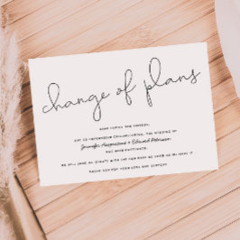 延期 |キャンセル |計画の変結婚更 招待状