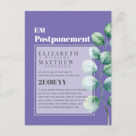 延期 ユーカリ グリーン 計画変更 ポストカード