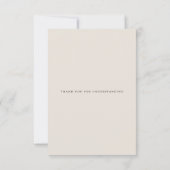 延期 - ラスティック リラックとアラバスター ピオニー フローラル 招待状 (裏面)