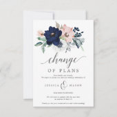 延期・中止の結婚式案内 - キャンセル 招待状 (正面)