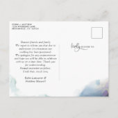 延期/変更のお知らせ ミスティックウェディング 案内ポストカード (裏面)