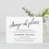 延期・変更 結婚式のご案内 招待状 (スタンド正面)
