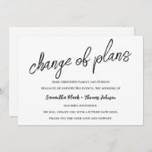 延期・変更 結婚式のご案内 招待状 (正面/裏面)