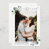 延期 日程変更 ユーカリ ウェディングフォト 案内状 (正面/裏面)