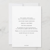 延期・日程変更 ユーカリ ウェディング フォト 案内状 (裏面)