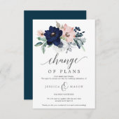 延期・結婚式中止のお知らせ - キャンセル 招待状 (正面/裏面)