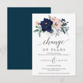 延期・結婚式中止のお知らせ - キャンセル 招待状