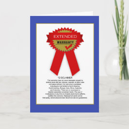 延長保証おもしろい誕生日カード シーズンカード