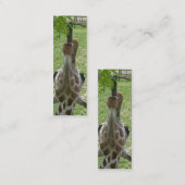 延長舌のキリンのしおり スキニー名刺 (正面/裏面)