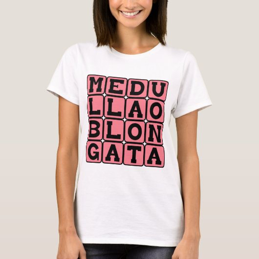 延髄、下部脳幹 Tシャツ (正面)