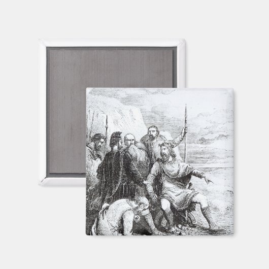 廷臣たちのお世辞を証明するカヌート マグネット (正面/裏面)