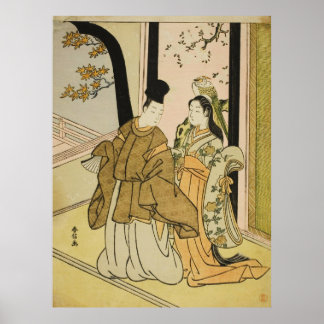 廷臣と婦人 ポスター