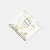 建物おもしろい建築キッズ1st誕生日パーティー スタンダードカクテルナプキン (角)