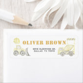 建物おもしろい建築ダンプ車 ラベル (インサイチュ)