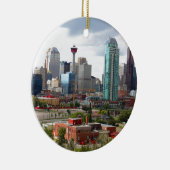 建物およびタワーとのカルガリーのスカイライン セラミックオーナメント (右)