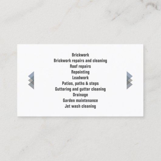 建物および維持の家の屋根アイコントレンディー 名刺 (裏面)