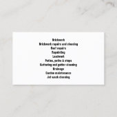 建物および維持用具アイコン白くはっきりしたな文字 名刺 (裏面)