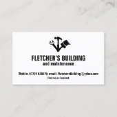 建物および維持用具アイコン白くはっきりしたな文字 名刺 (正面)