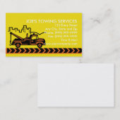 建物が付いているレッカー車のレッカー車 名刺 (正面/裏面)