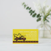 建物が付いているレッカー車のレッカー車 名刺 (スタンド正面)