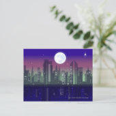 建物が夜に点灯した ポストカード (スタンド正面)