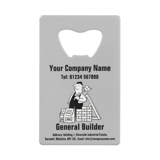 建物と建築テーマ。 クレジットカード栓抜き (正面)