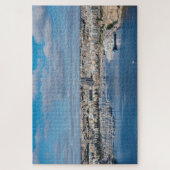 建物と船モダン付きスリマ港 ジグソーパズル (縦)