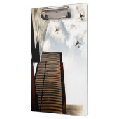 建物に飛ぶ飛行機 クリップボード (左)