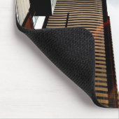 建物に飛ぶ飛行機 マウスパッド (コーナー)