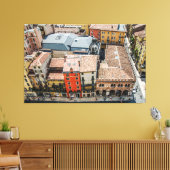 建物のカラフル面の上から表示 キャンバスプリント (インサイチュ (リビング))