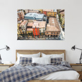 建物のカラフル面の上から表示 キャンバスプリント (インサイチュ (寝室))