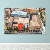建物のカラフル面の上から表示 キャンバスプリント (インサイチュ (ウッドフロア))