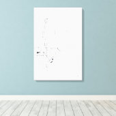 建物のゲームとモノグラムスケッチ14キャンバス キャンバスプリント (インサイチュ (ウッドフロア))