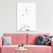 建物のゲームと文字スケッチ8 Canvas キャンバスプリント (インサイチュ (リビング))