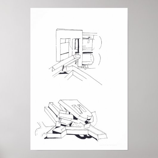 建物のゲームと文字スケッチ8 Poster ポスター (正面)