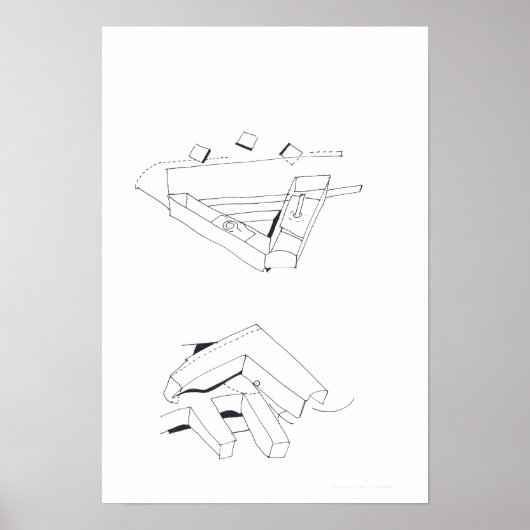 建物のゲームとVFモノグラムキューブスケッチ12 ポスター (正面)