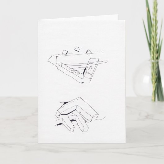 建物のゲームVFモノグラムスケッチ12カード ノートカード (正面)