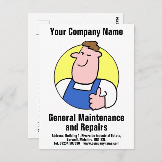 建物の保守修理はがき ポストカード (正面/裏面)