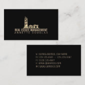 建物の勾配の金ゴールドの芸術カバー黒は編集します 名刺 (正面/裏面)