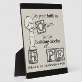 建物の希望のブロック フォトプラーク (側面)