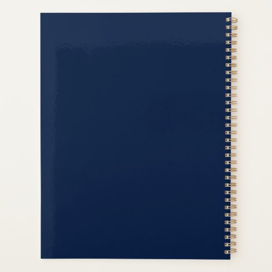 建物の建設 ネイビーブルー ゴールド プロジェクト プランナー手帳 (裏面)