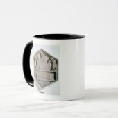 建物の芸術、六角形の装飾的なレリーフ、浮き彫り マグカップ (正面左)