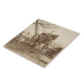 建物の間にの作動中蒸気クレーン タイル (側面)