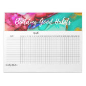 建物のGood Habits月次追跡メモ帳 ノートパッド (正面)