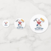 建物を一緒に過ごす | かわいいDIYカップルホーム コンフェッティ (裏面)